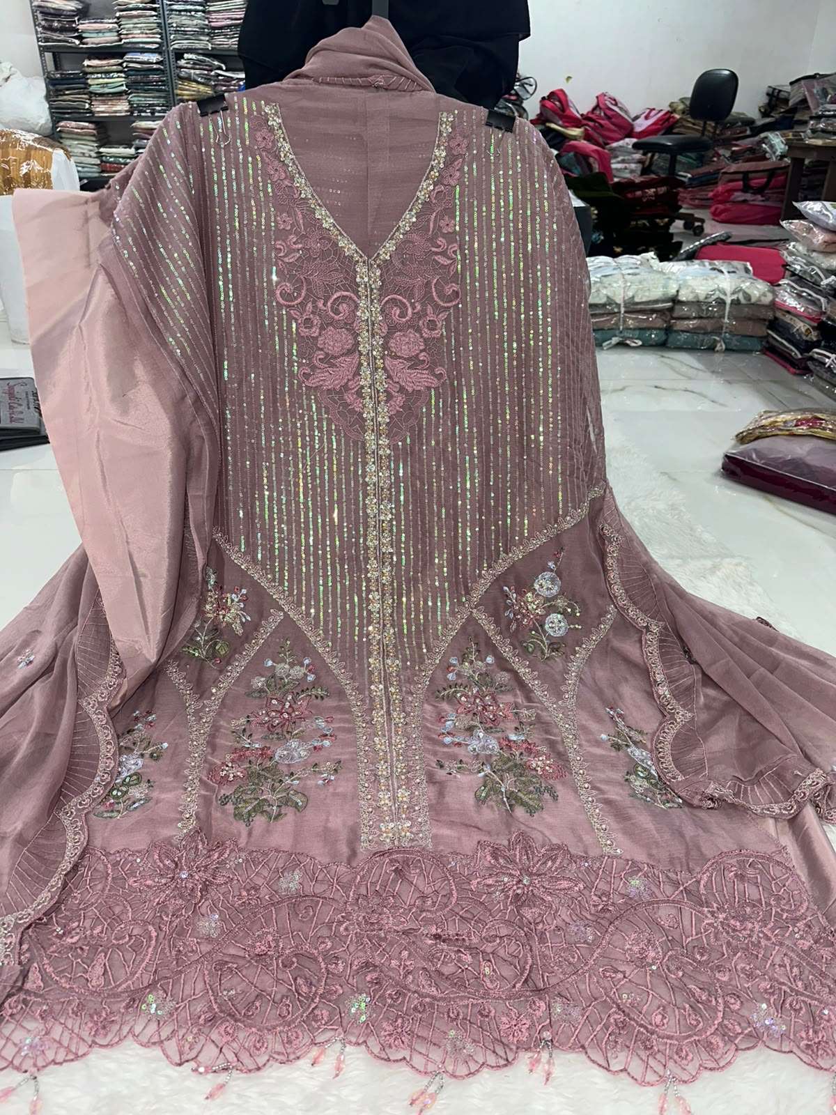Falah Premium Party Wear Chiffon Collection Code - 50225 by Falah Designer Suits - 01