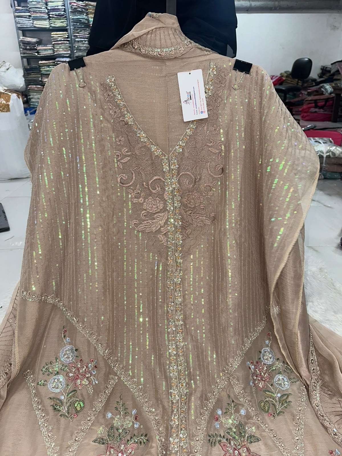 Falah Premium Party Wear Chiffon Collection Code - 50225 by Falah Designer Suits - 08