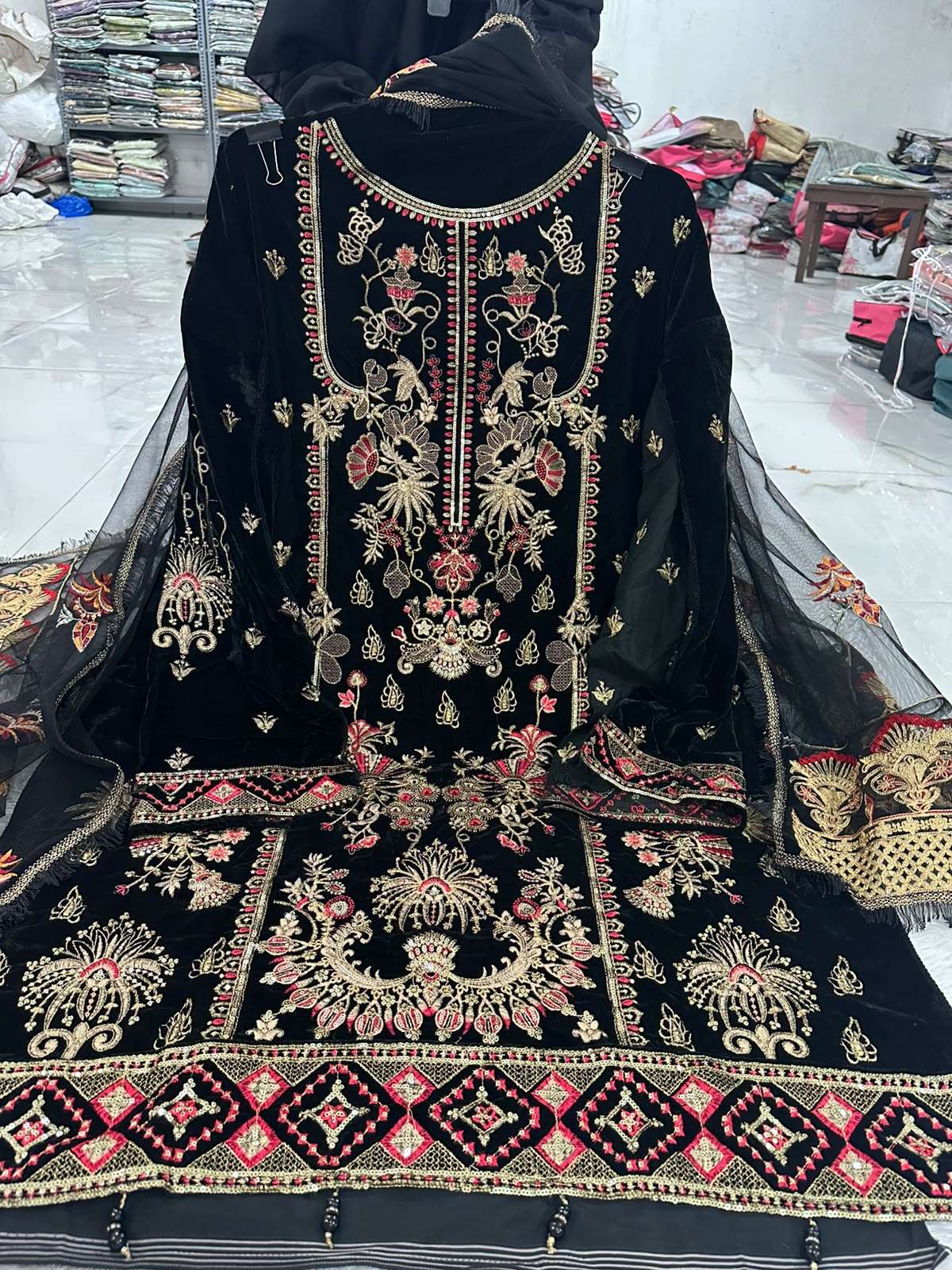 Falah Premium Velvet Collection Code NOP395 By Falah Designer Suits - 09
