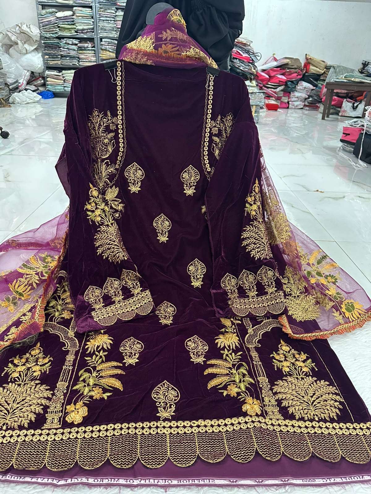 Falah Premium Velvet Collection Code NOP395 By Falah Designer Suits - 12