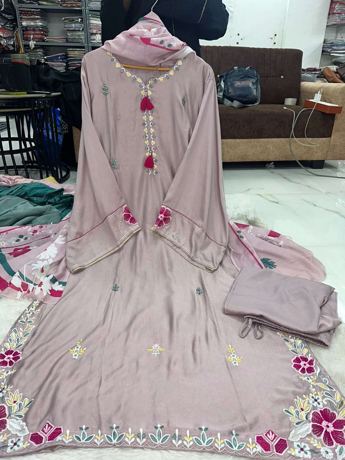 Kaftan Premium Collection - A Delicate Bloom of Elegance Code -: RTW07-10 by RTW-04