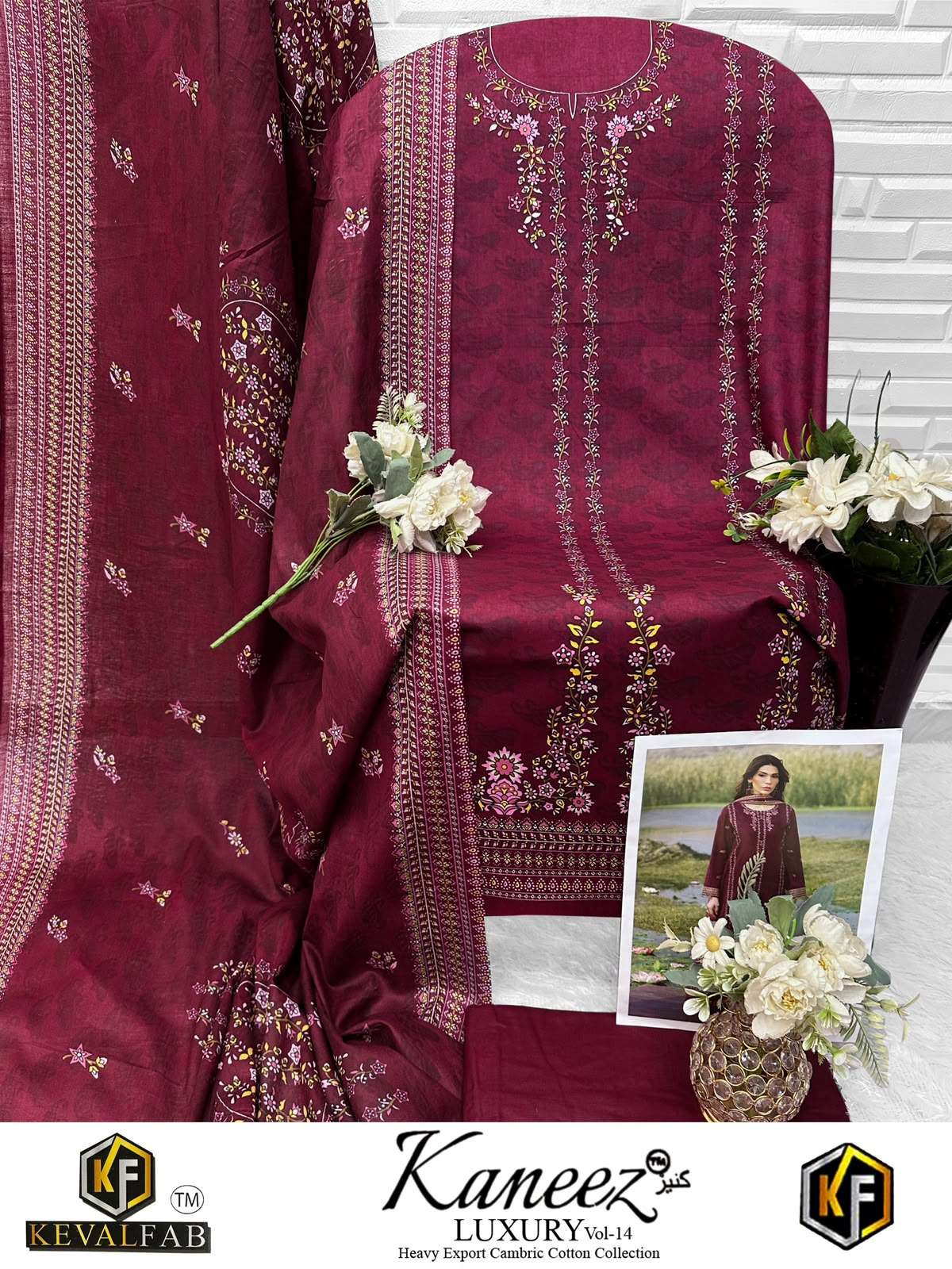 KANEEZ HEAVY COTTON LUXURY COLLECTION VOL- 14 BY KEVAL FAB - 09