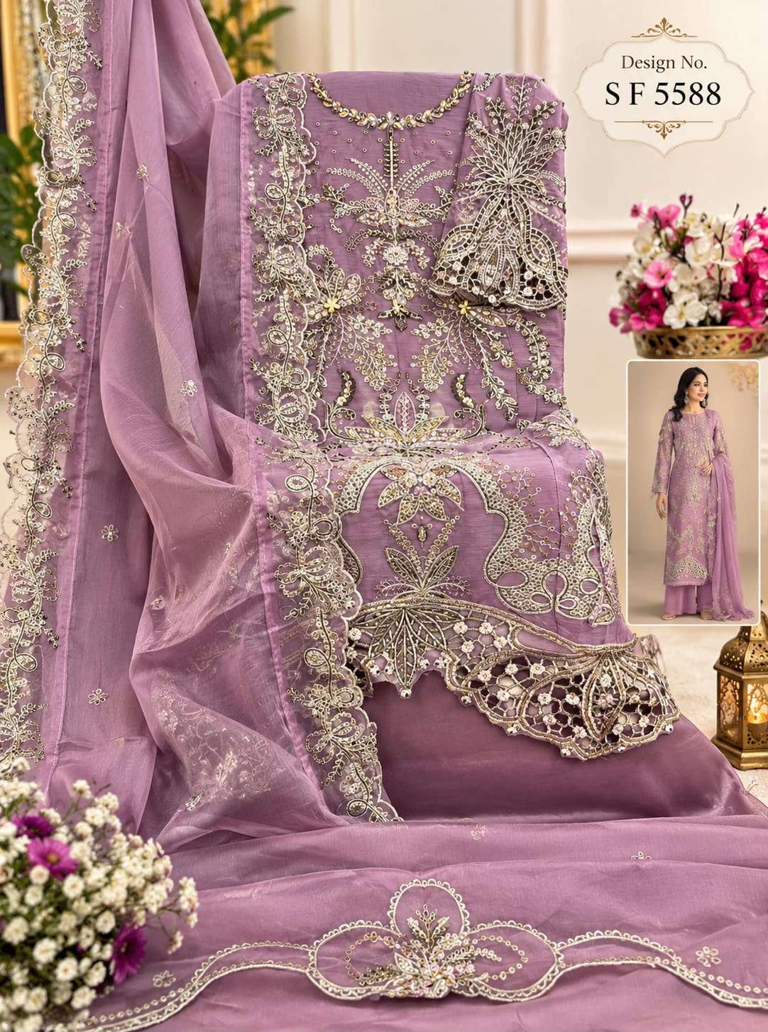 MARIA B CHIFFONS D NO. SF - 5588 BY SHREE FABS - 02