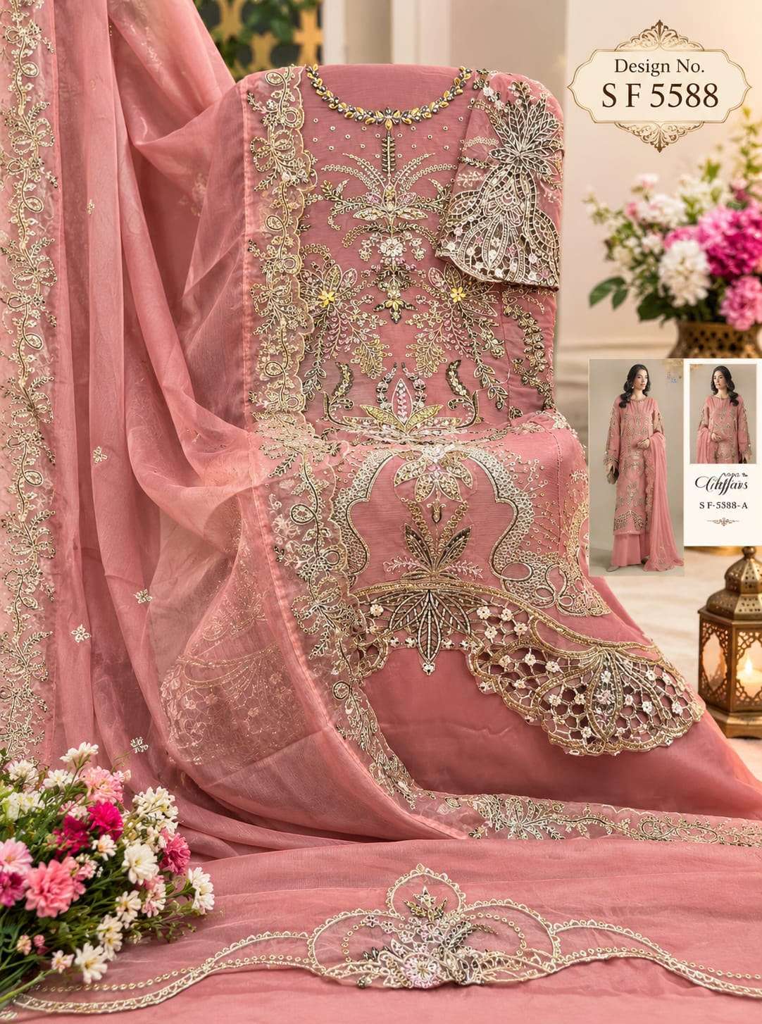 MARIA B CHIFFONS D NO. SF - 5588 BY SHREE FABS - 08