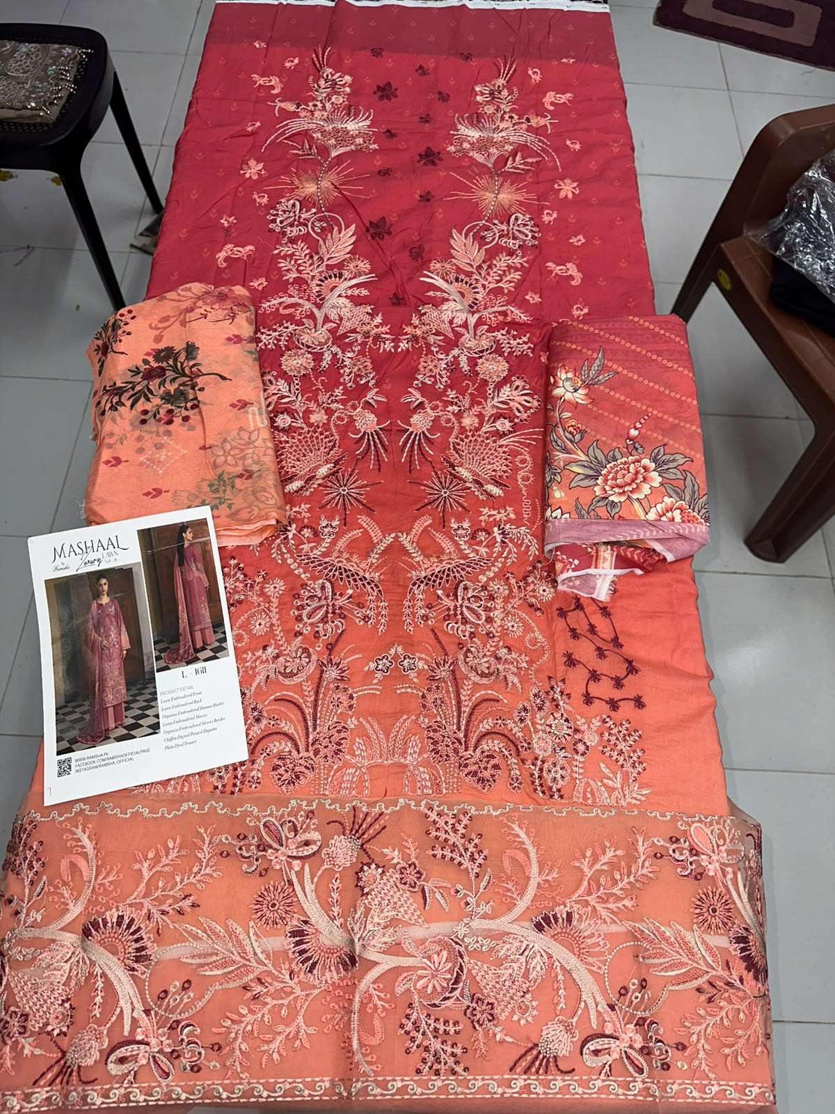 MASHAAL LUXURY LAWN VOL - 16 OPEN PICS BY RAMSHA - 09
