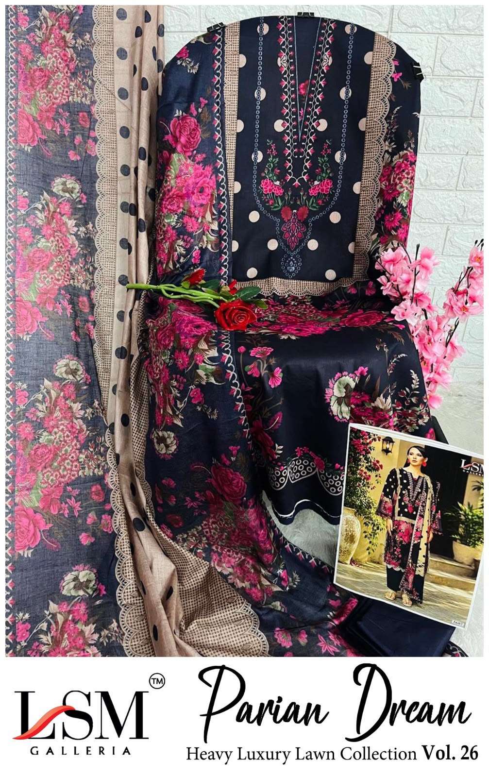 PARIAN DREAM HEAVY LUXURY LAWN COLLECTION VOL - 26 BY LSM GALLERIA - 08