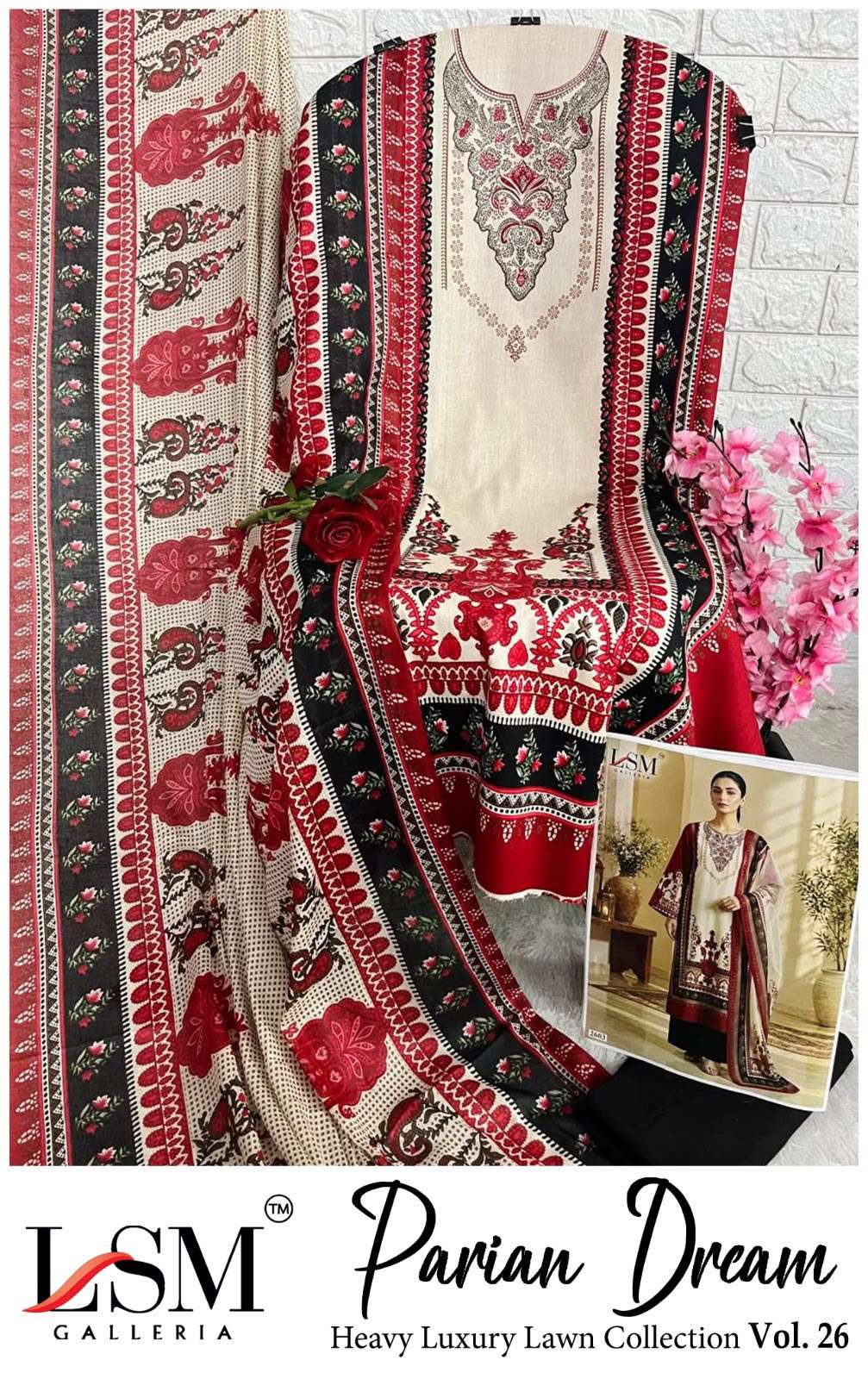 PARIAN DREAM HEAVY LUXURY LAWN COLLECTION VOL - 26 BY LSM GALLERIA - 09