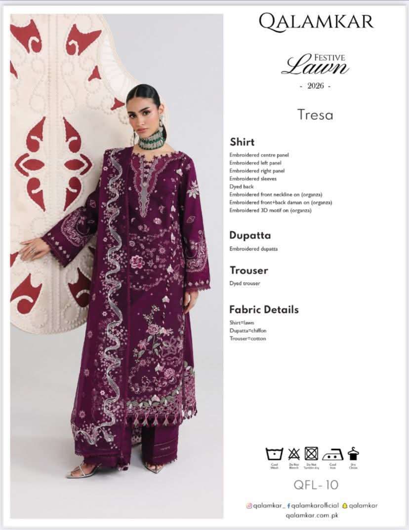 Qalamkar Festive Lawn Collection 2026-11