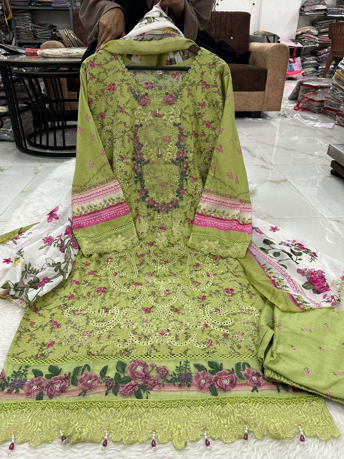 RTW Falah Premium Cotton Collection Designs Of Elaf Chikankari Code - 50227 By Falah Designer Suits - 02