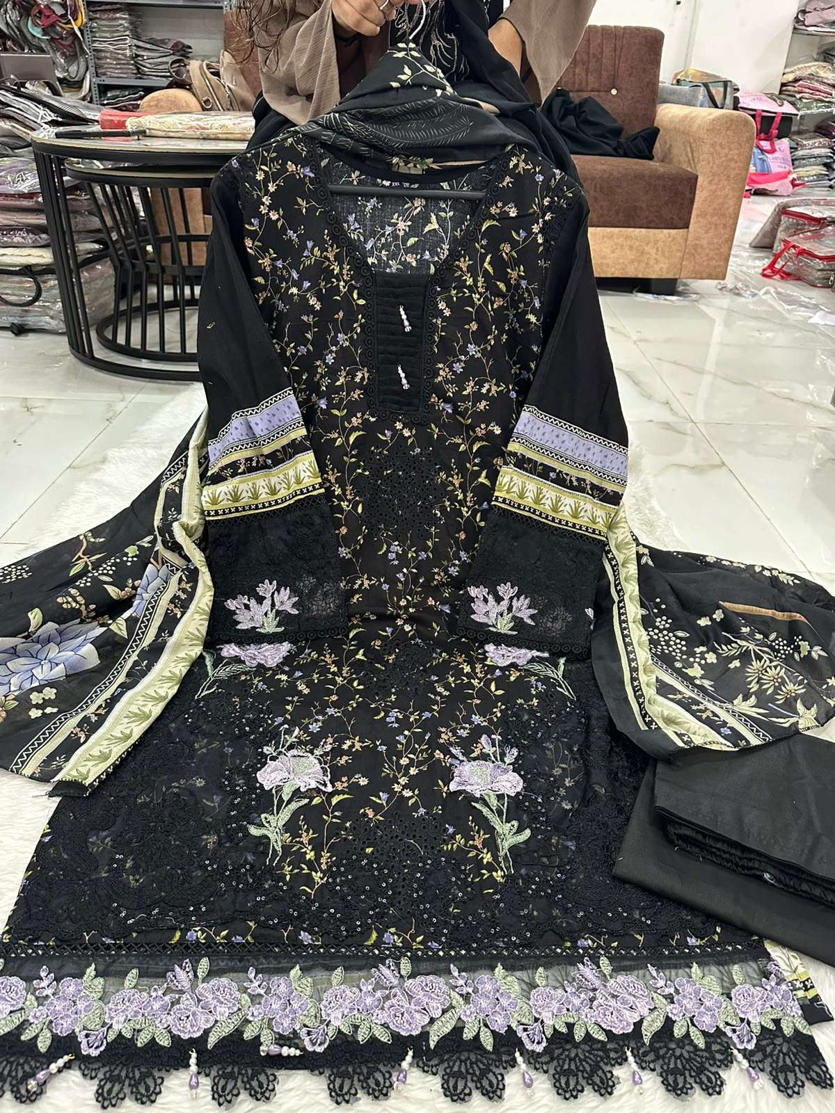 RTW Falah Premium Cotton Collection Designs Of Elaf Chikankari Code - 50227 By Falah Designer Suits - 08
