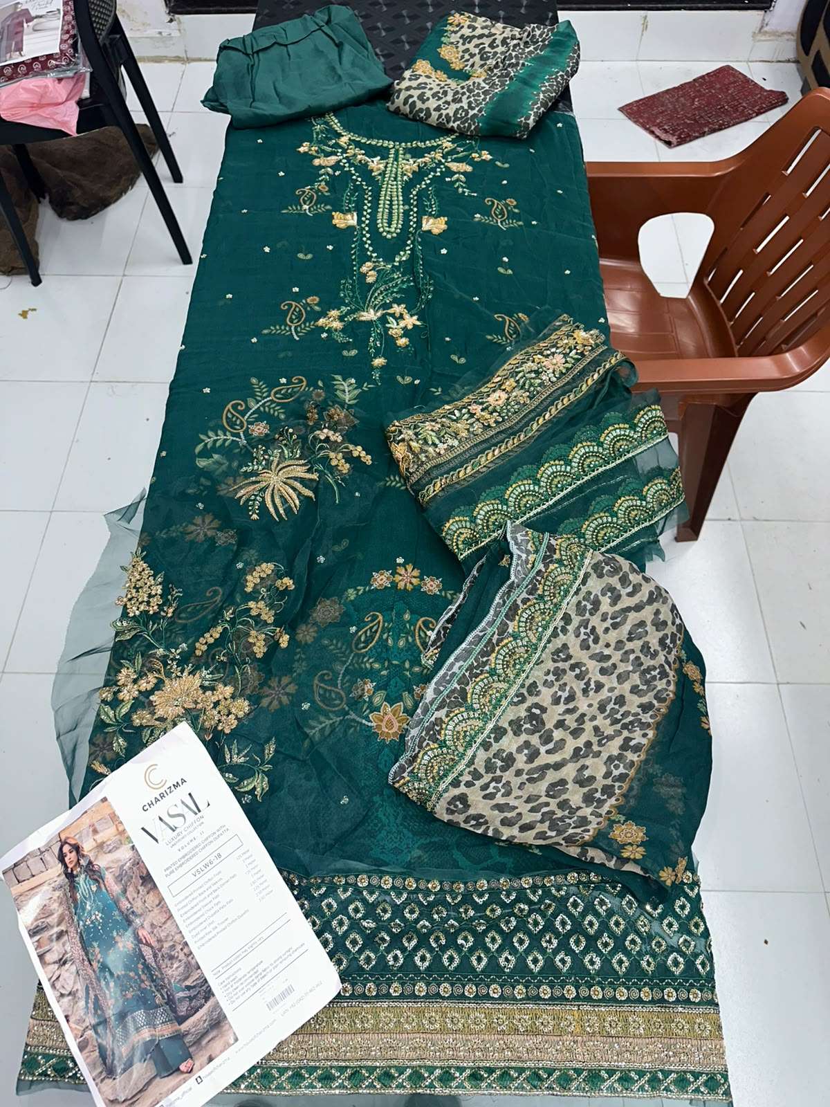 Vasal Luxury Embroidered Chiffon Collection Vol - 01 Open Pics By Charizma - 04