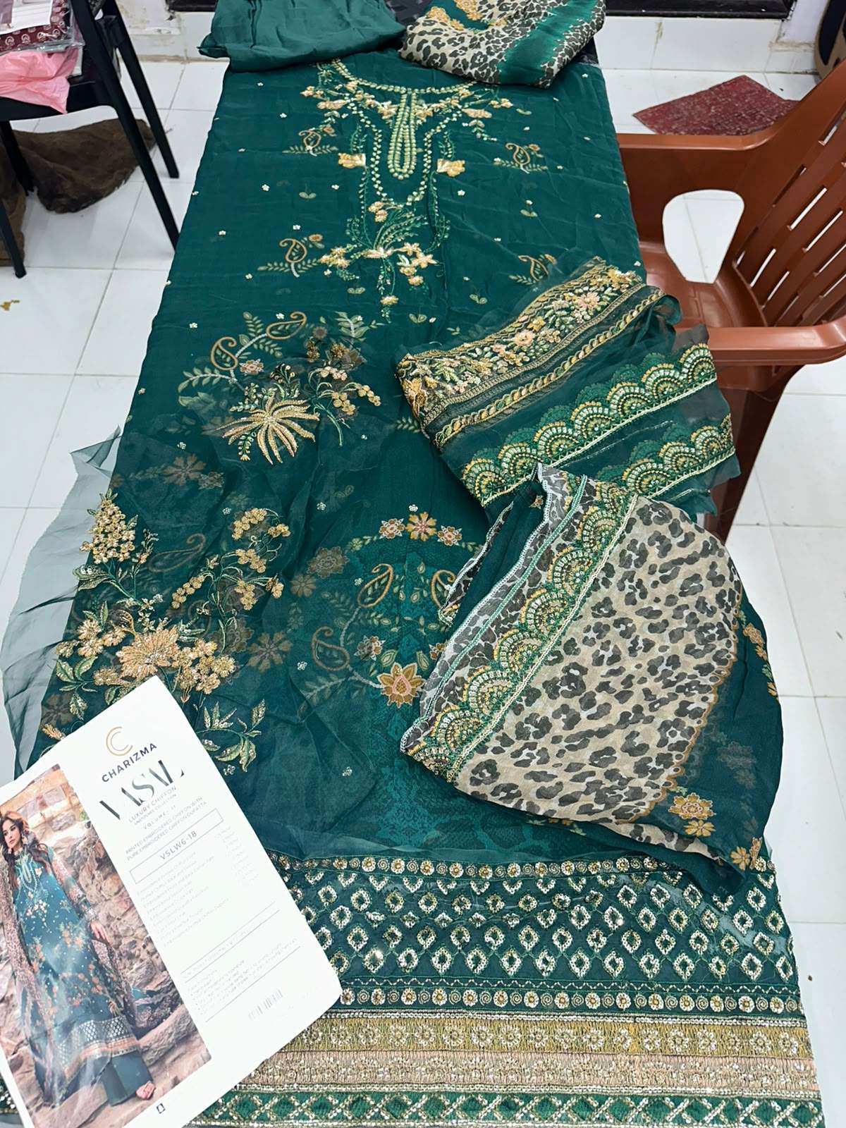 Vasal Luxury Embroidered Chiffon Collection Vol - 01 Open Pics By Charizma - 06