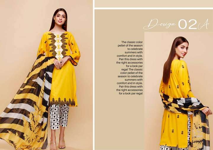 Charizma Infinity Embroidered Lawn Collection 2020 - 02A