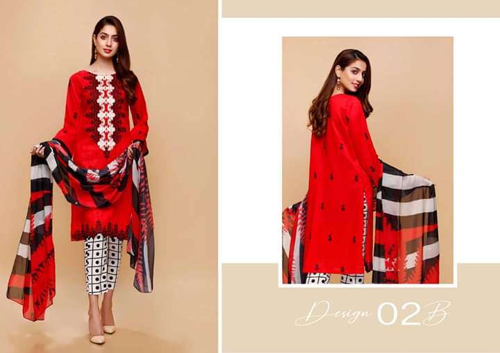 Charizma Infinity Embroidered Lawn Collection 2020 - 02B