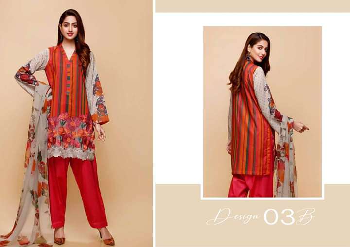 Charizma Infinity Embroidered Lawn Collection 2020 - 03B