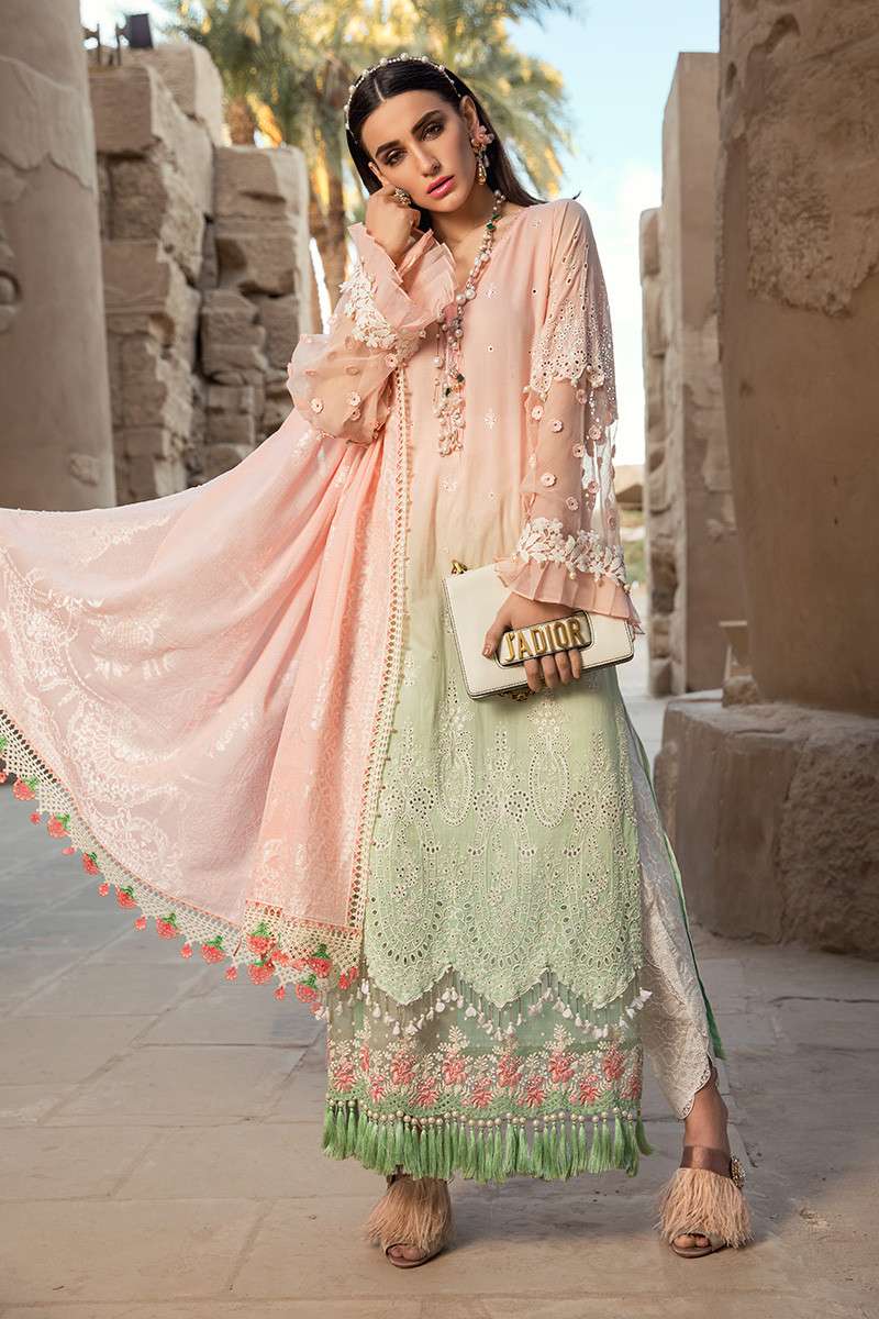 Maria B Embroidered Lawn Unstitched 3 Piece Suit MB20SV 2001 A - Spring / Summer Collection