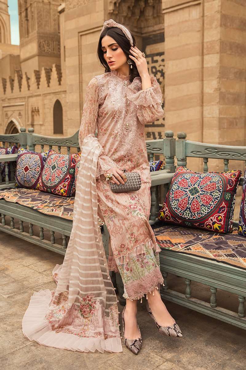 Maria B Embroidered Lawn Unstitched 3 Piece Suit MB20SV 2002 A - Spring / Summer Collection