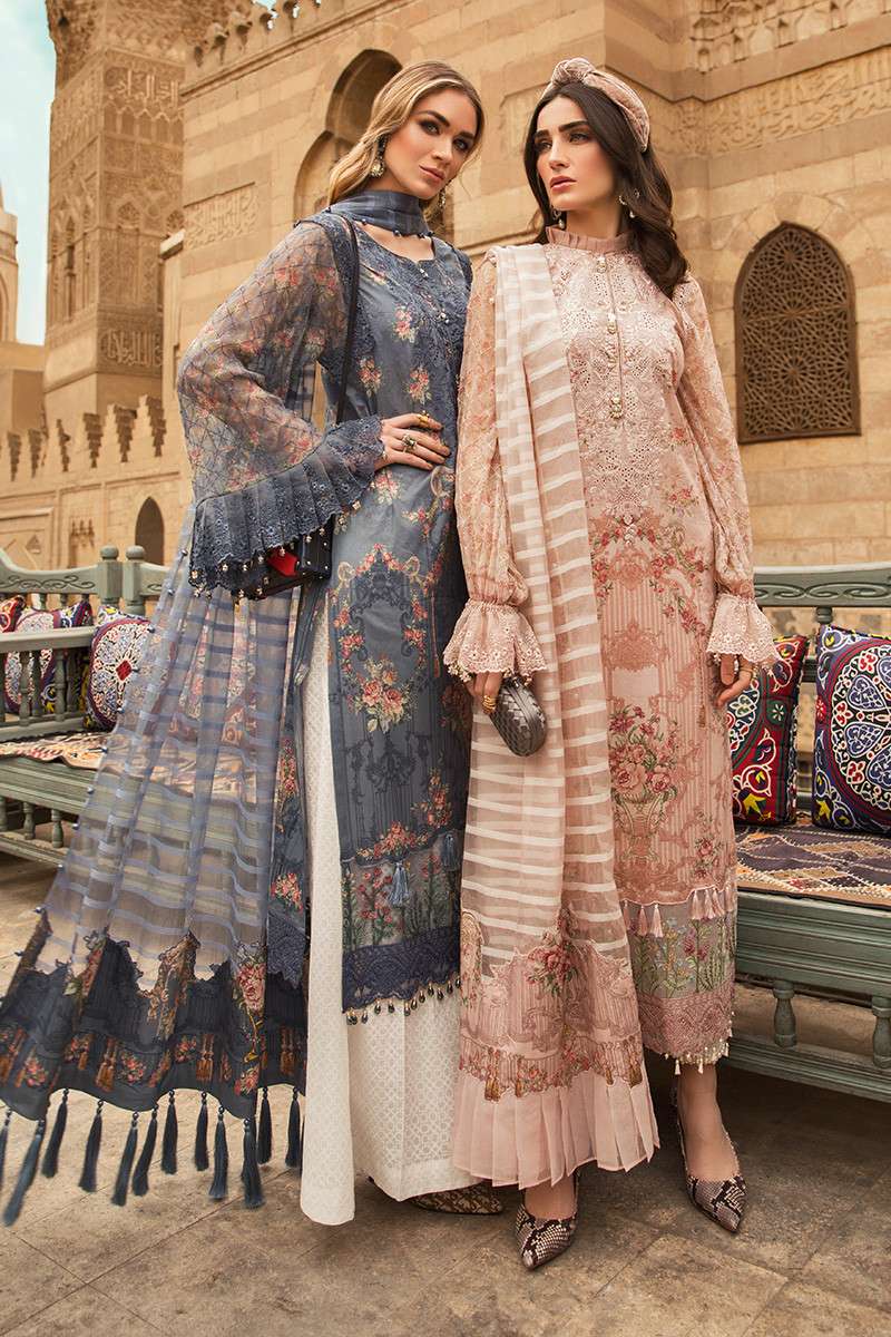 Maria B Embroidered Lawn Unstitched 3 Piece Suit MB20SV 2002 B - Spring / Summer Collection