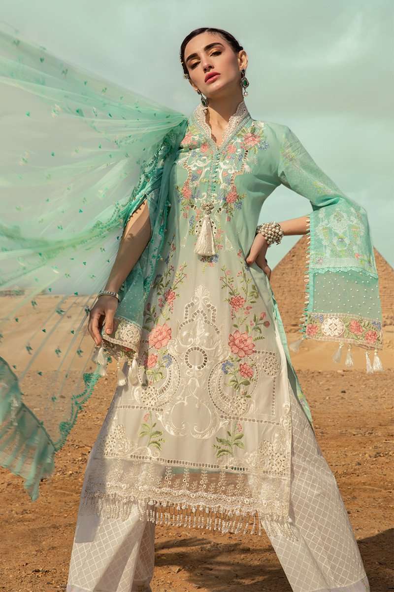 Maria B Embroidered Lawn Unstitched 3 Piece Suit MB20SV 2003 B - Spring / Summer Collection