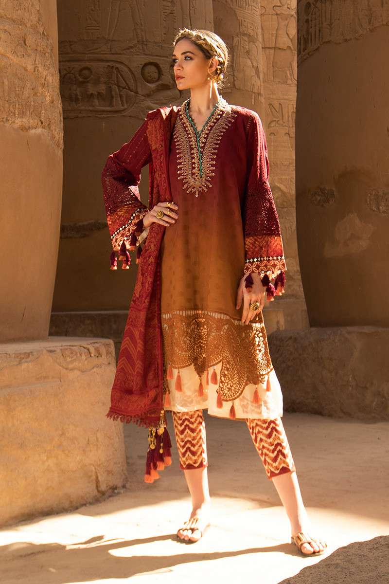 Maria B Embroidered Lawn Unstitched 3 Piece Suit MB20SV 2005 B - Spring / Summer Collection