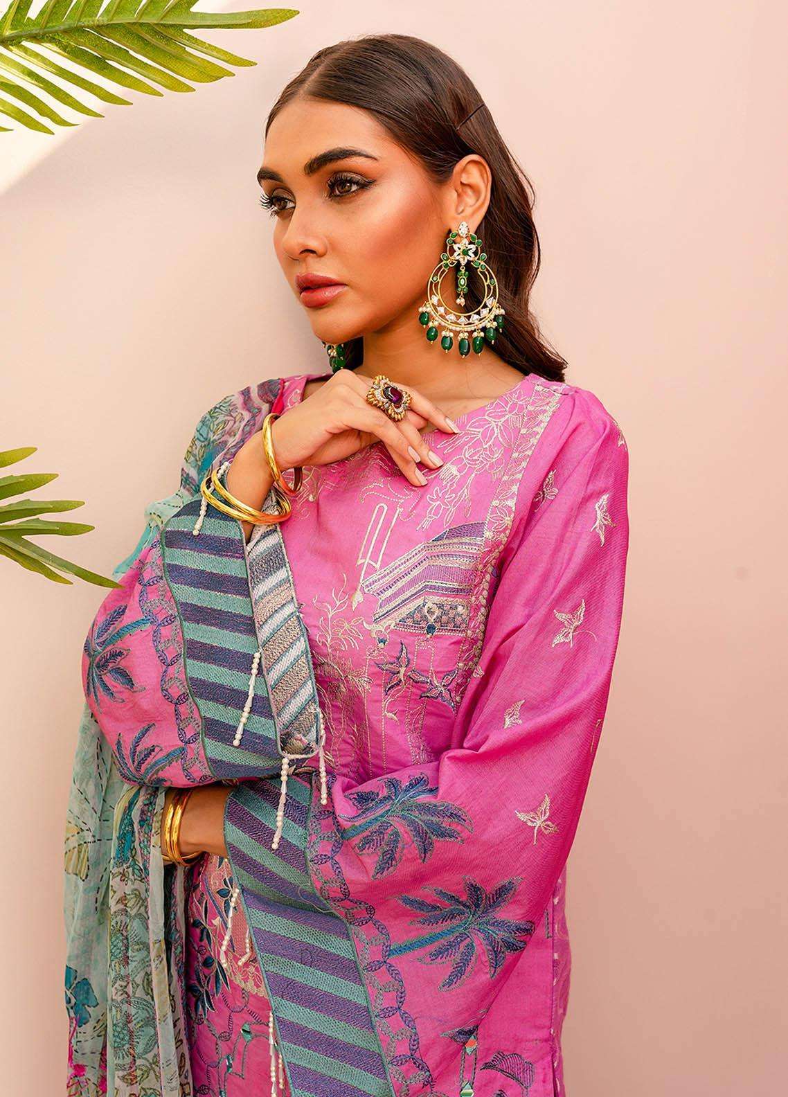 Nureh by Riaz Arts Embroidered Lawn Jacquard Collection 2020 - 04