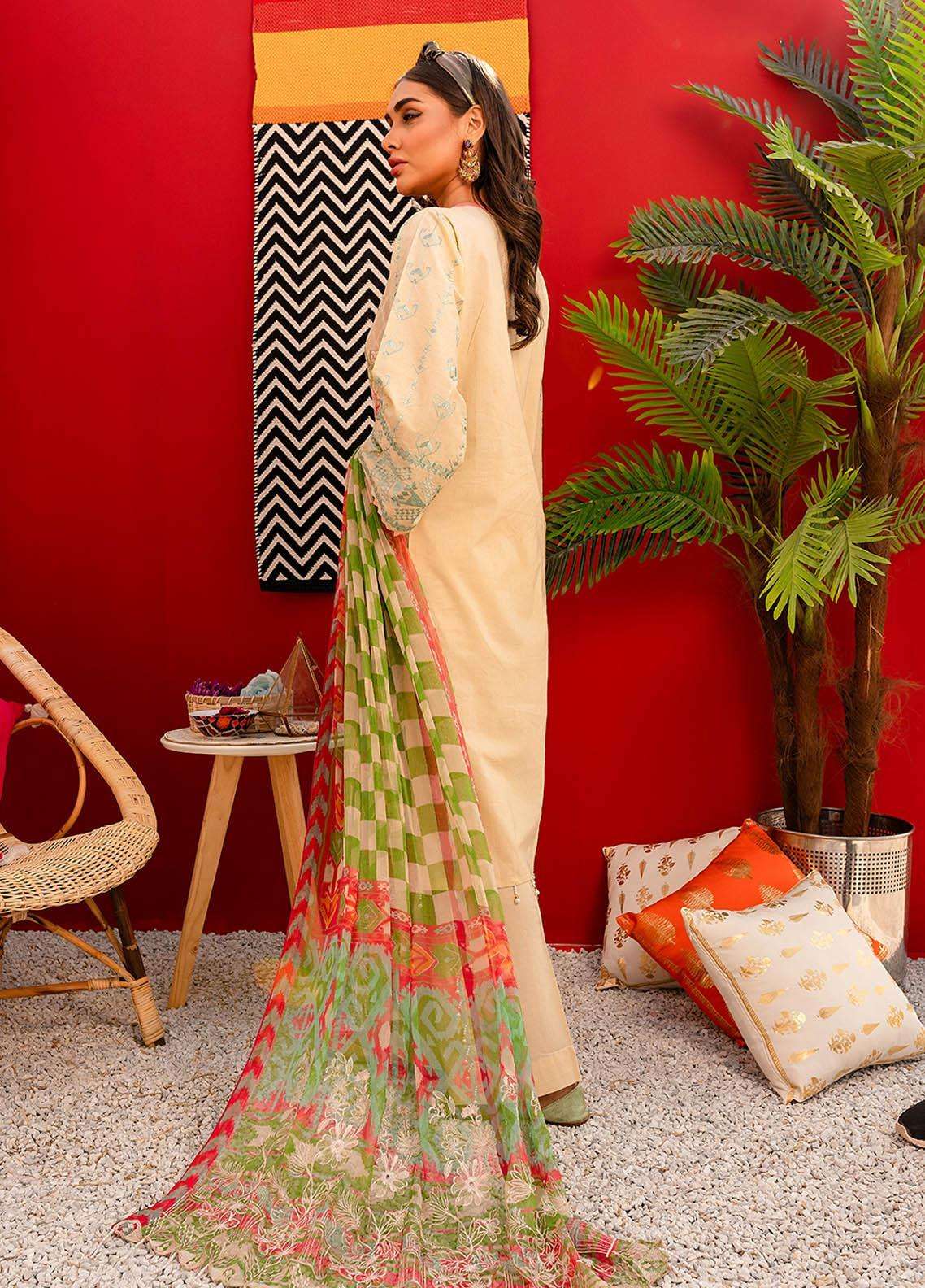 Nureh by Riaz Arts Embroidered Lawn Jacquard Collection 2020 - 06