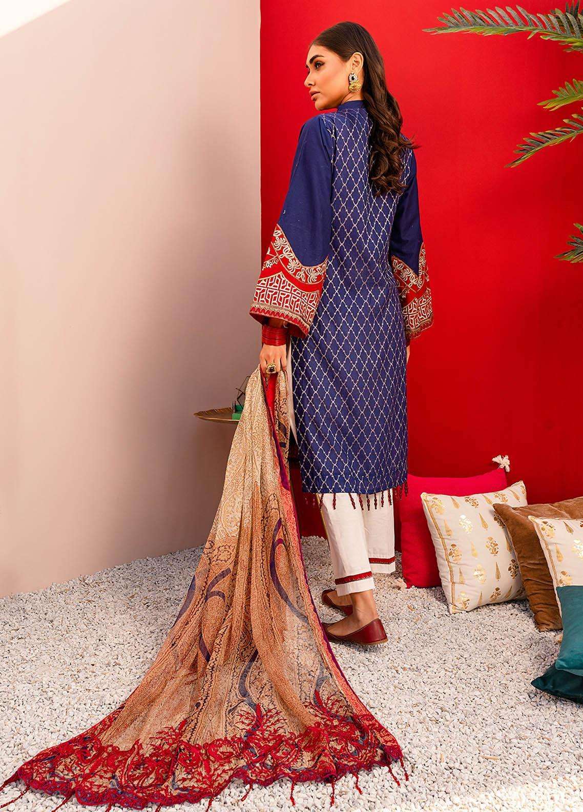 Nureh by Riaz Arts Embroidered Lawn Jacquard Collection 2020 - 05