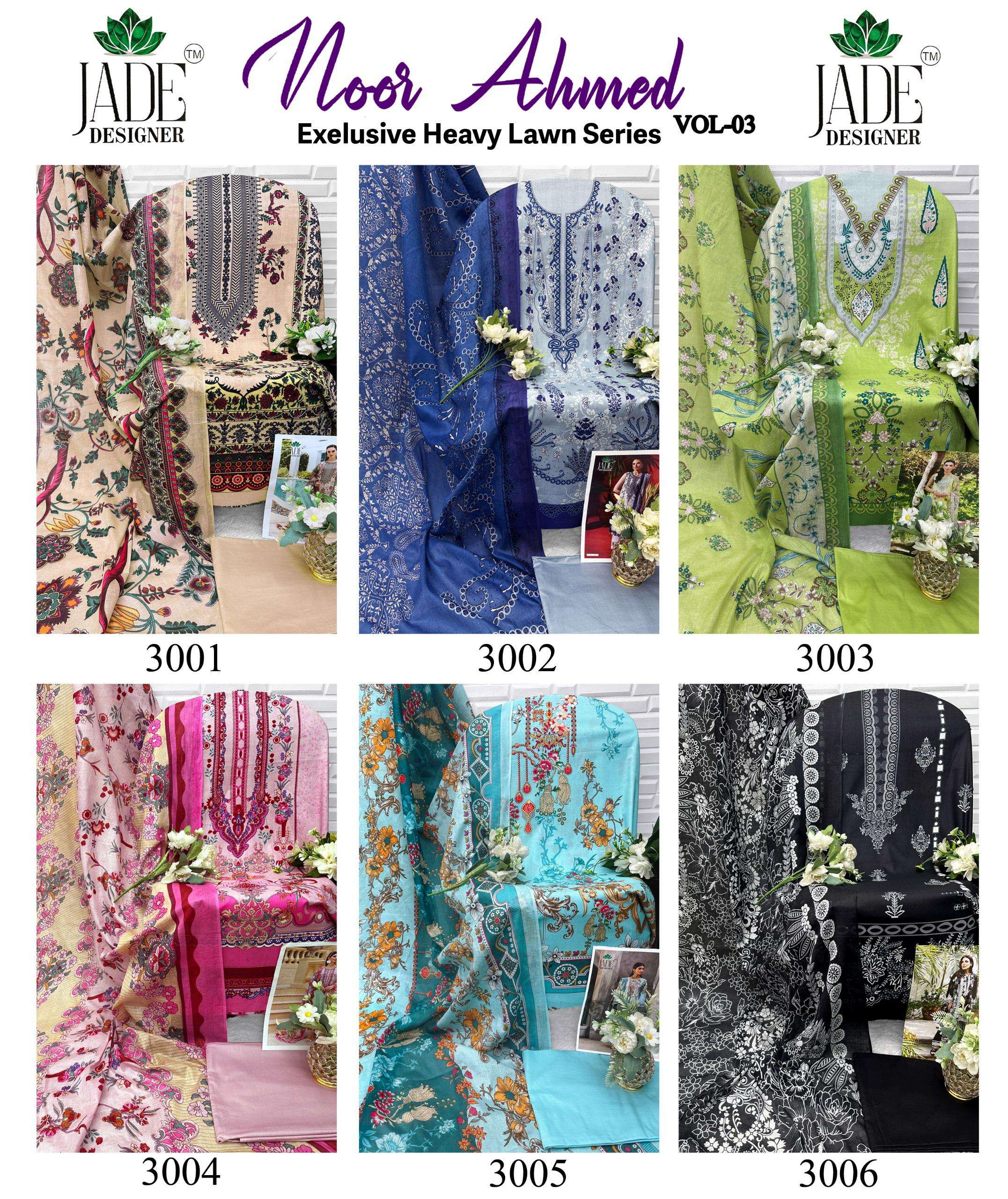 NOOR AHMED VOL-3 HEAVY LAWN by JADE-01-06