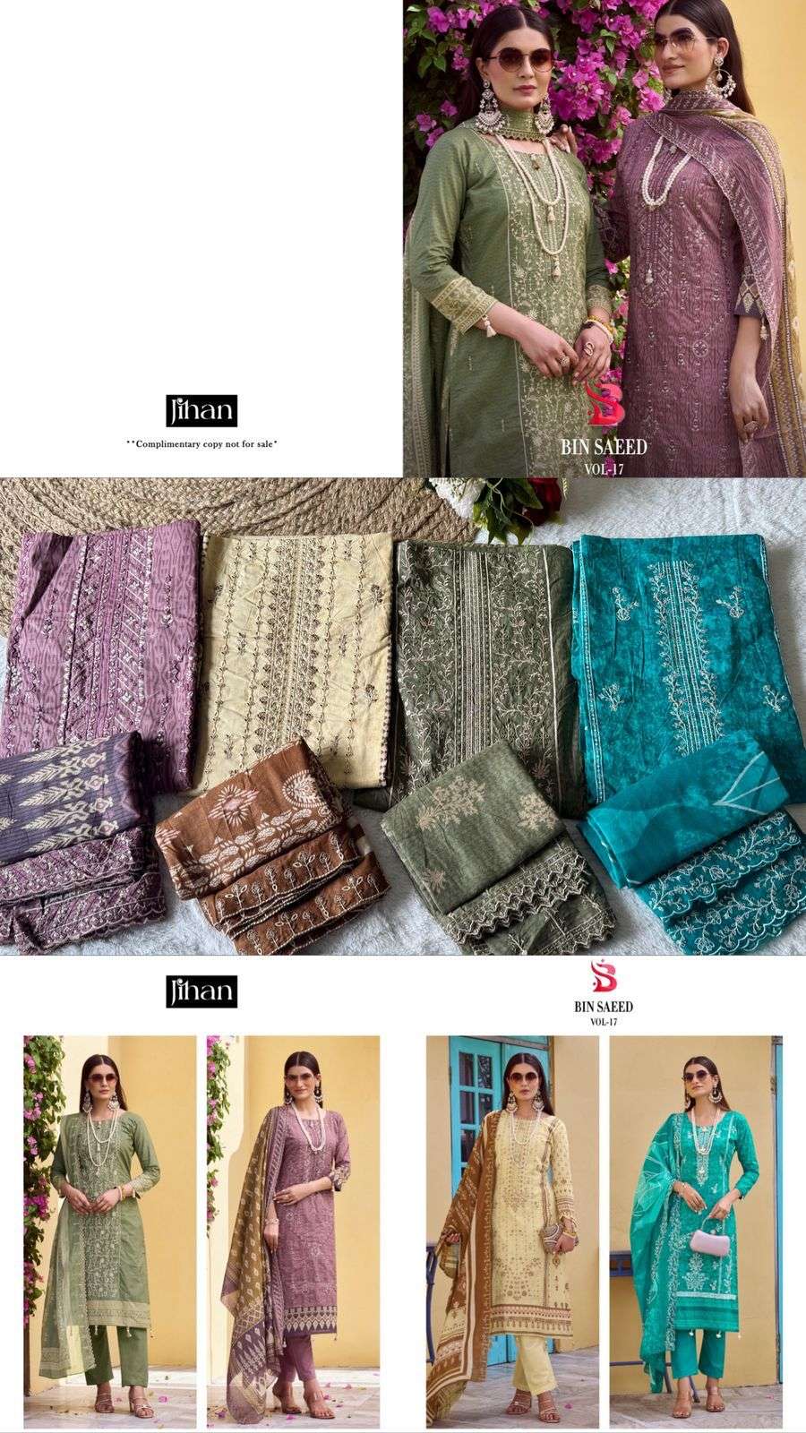 PRESET BIN SAEED LAWN COLLECTION VOL 17 BY JIHAN-01-08
