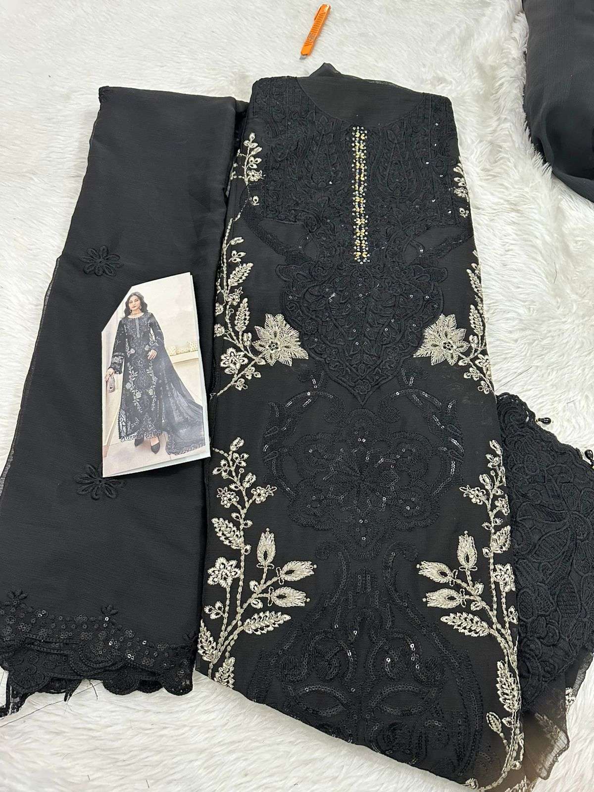 Falah Premium Party Wear Collection Unstitched code -30640 by Falah Designer-01