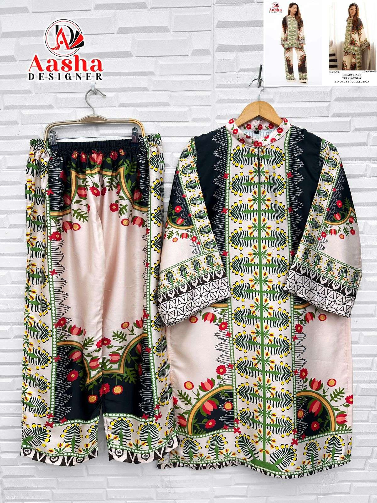 TURKIS READY MADE CO-ORD SET COLLECTION VOL-6 D NO :- 10020, 10021, 10022, 10023 By Aasha - 02
