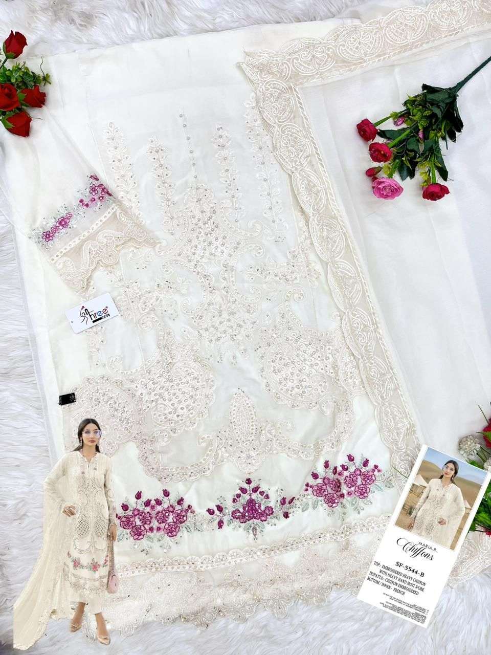 MARIA B CHIFFONS D.NO. SF - 5544 BY SHREE FABS - 04