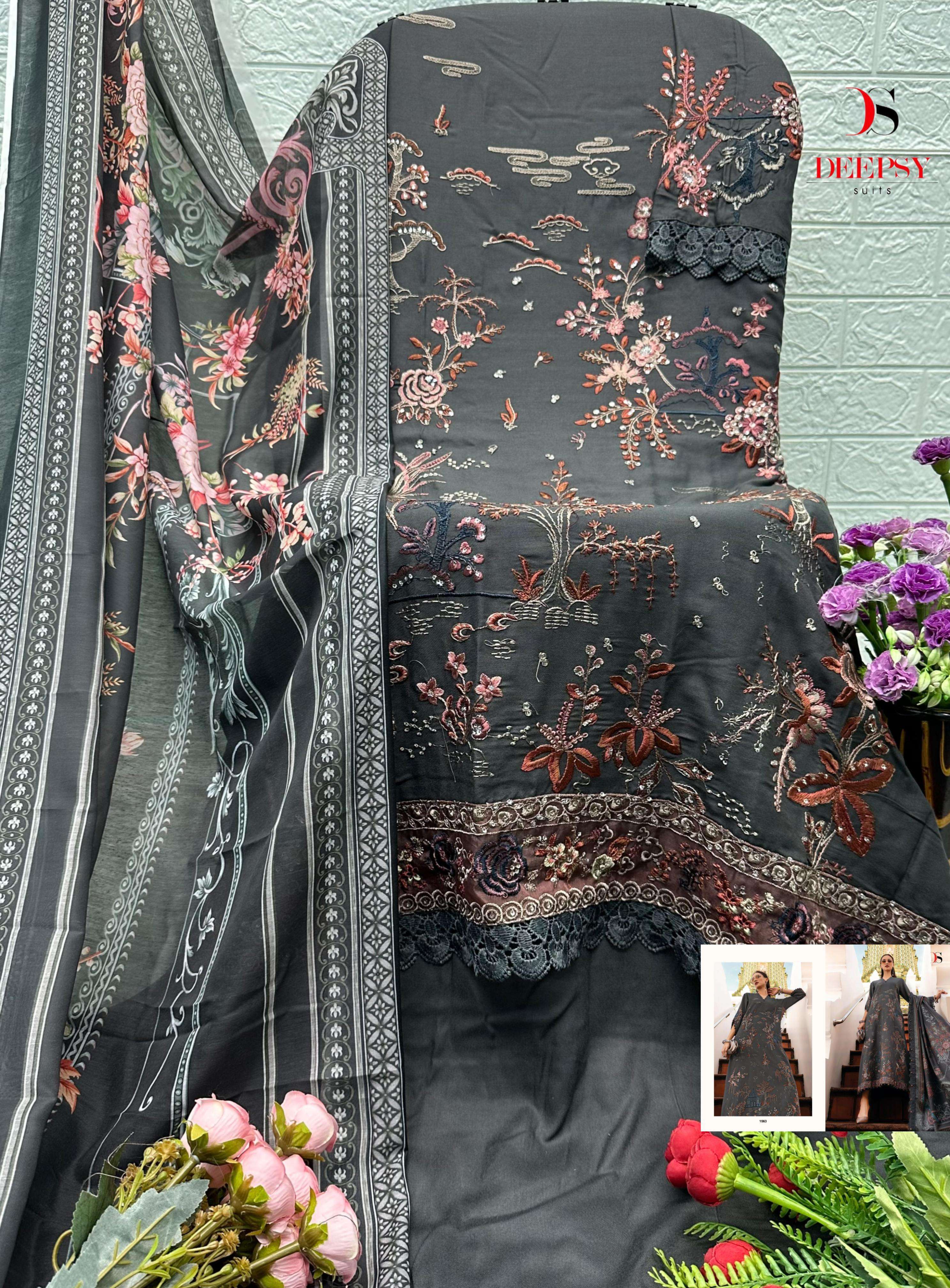 MARIA B PREMIUM EMBROIDERED RAYON - 5 BY DEEPSY SUITS - 03