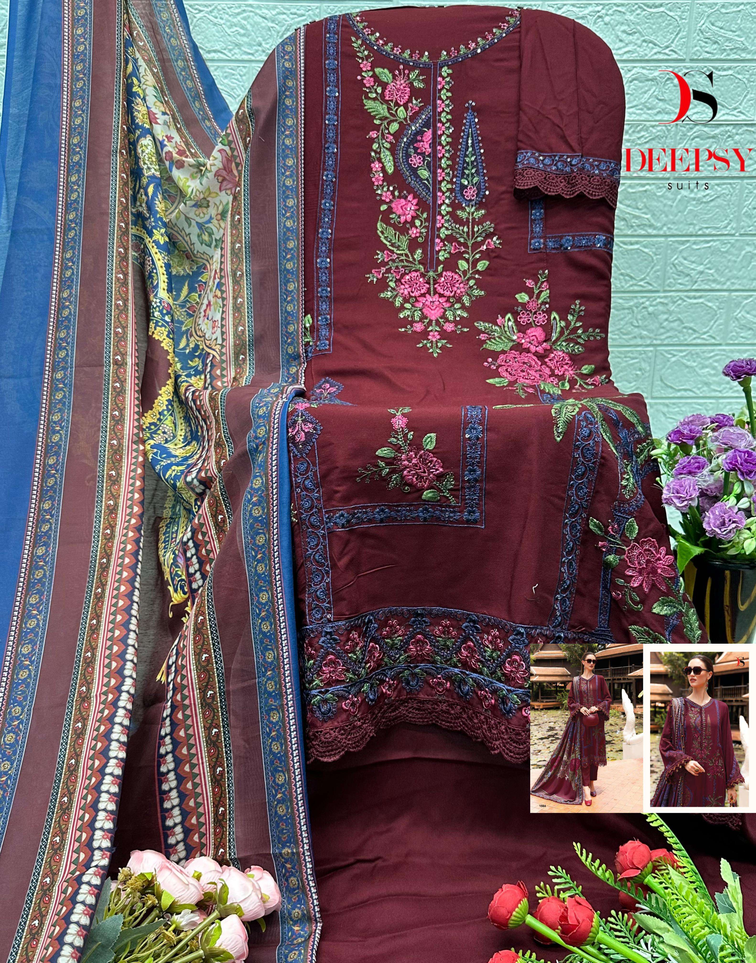 MARIA B PREMIUM EMBROIDERED RAYON - 5 BY DEEPSY SUITS - 04