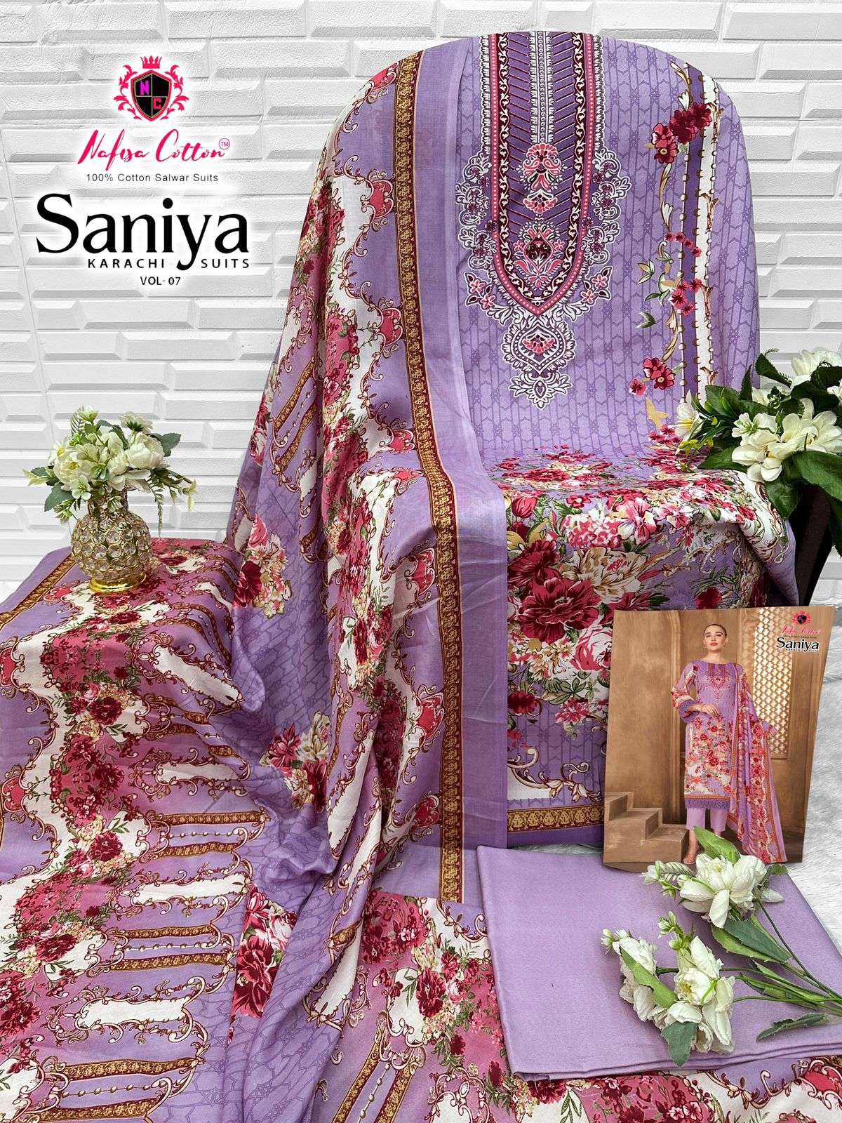 SANIYA KARACHI SUITS VOL - 07 BY NAFISA COTTON - 03
