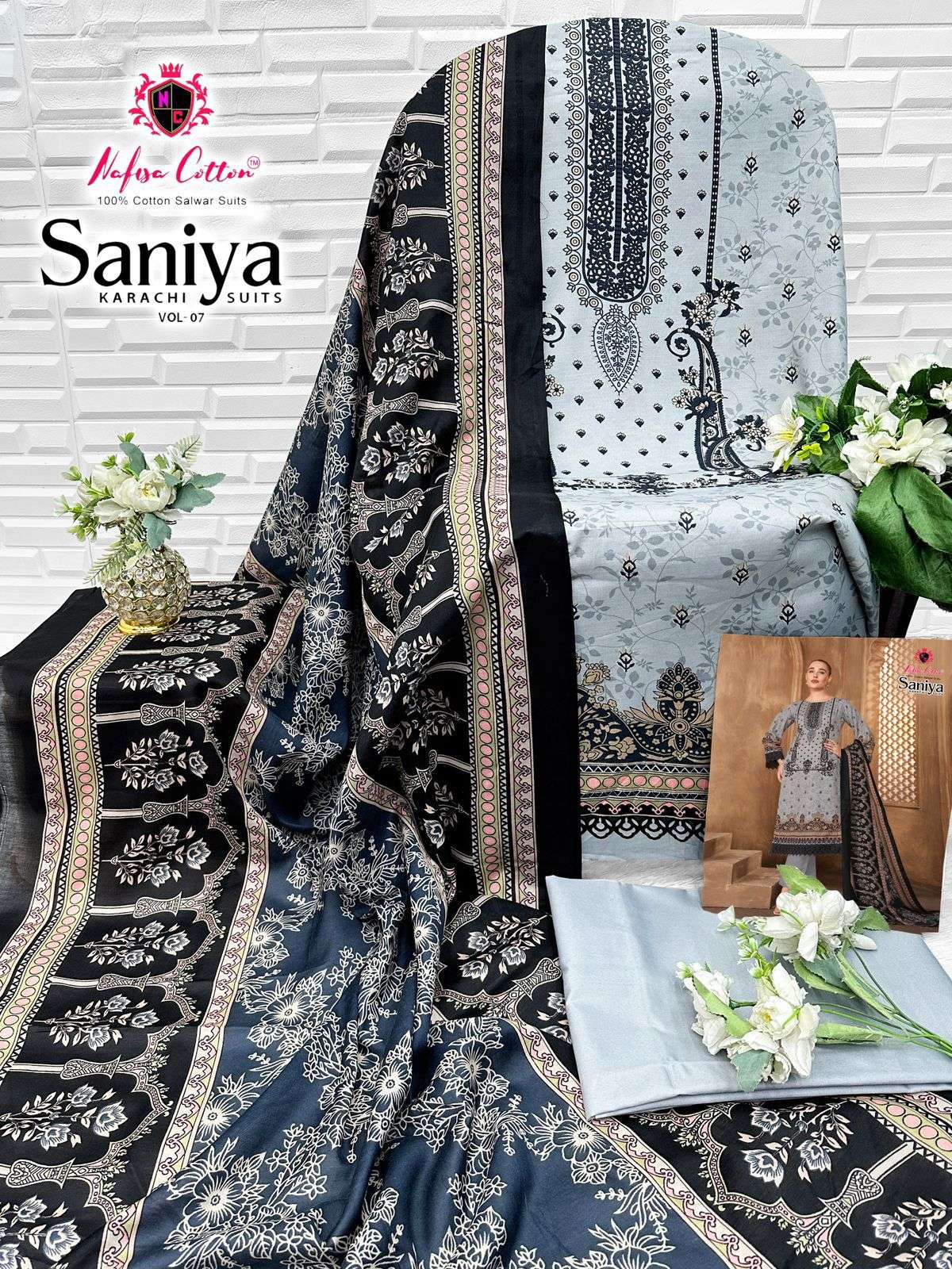 SANIYA KARACHI SUITS VOL - 07 BY NAFISA COTTON - 05
