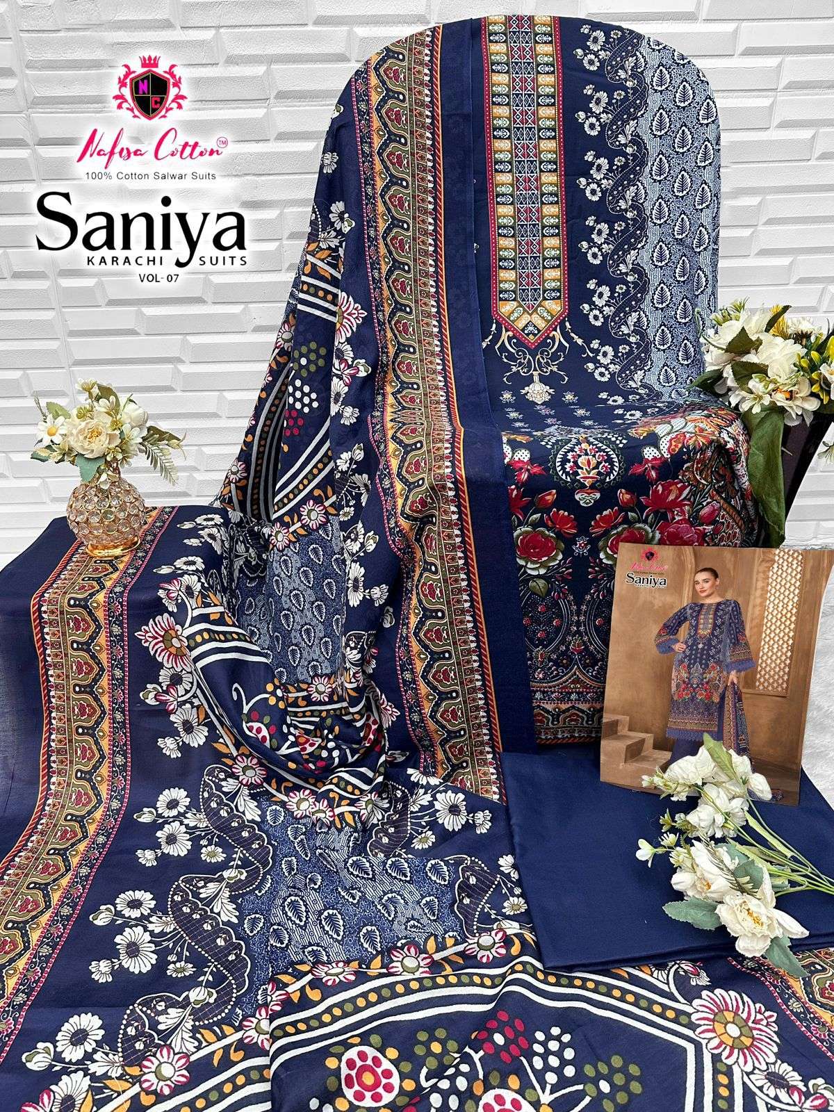 SANIYA KARACHI SUITS VOL - 07 BY NAFISA COTTON - 06