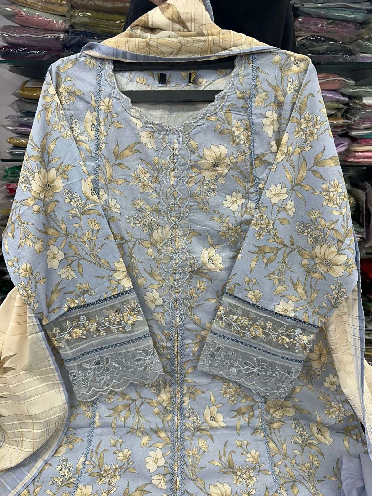 Festive Embroidered Lawn Collection 2026 Vol 1 by Sadabahar-07